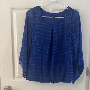Alyx Women's Royal Blue Sheer Blouse
